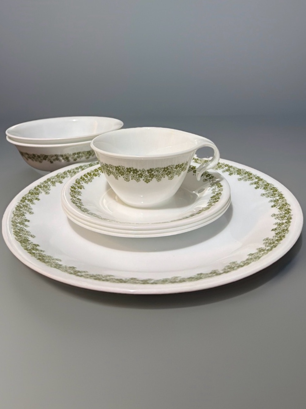 Corelle Vintage Original Spring Blossom “Crazy Daisy” Mixed Lot 7 Pieces